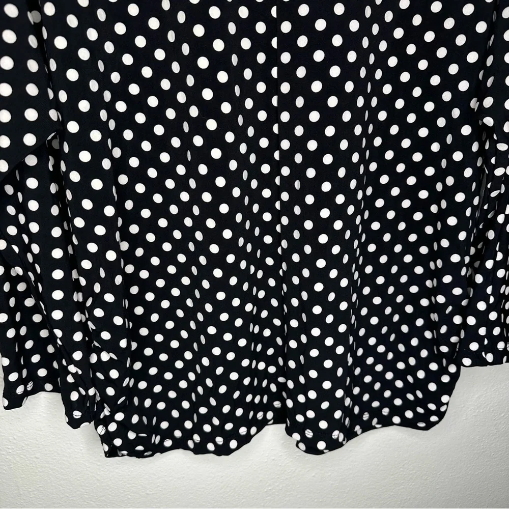 By Design Polka Dot Black Blouse Size XLarge - Picture 6 of 8